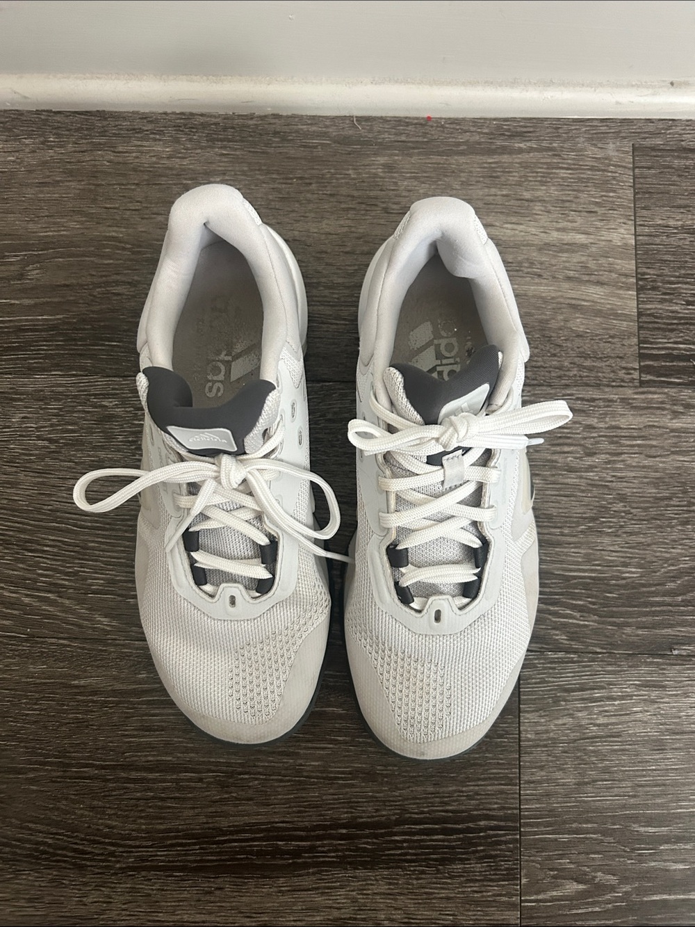 adidas Men's White and Gray Athletic Sneakers
